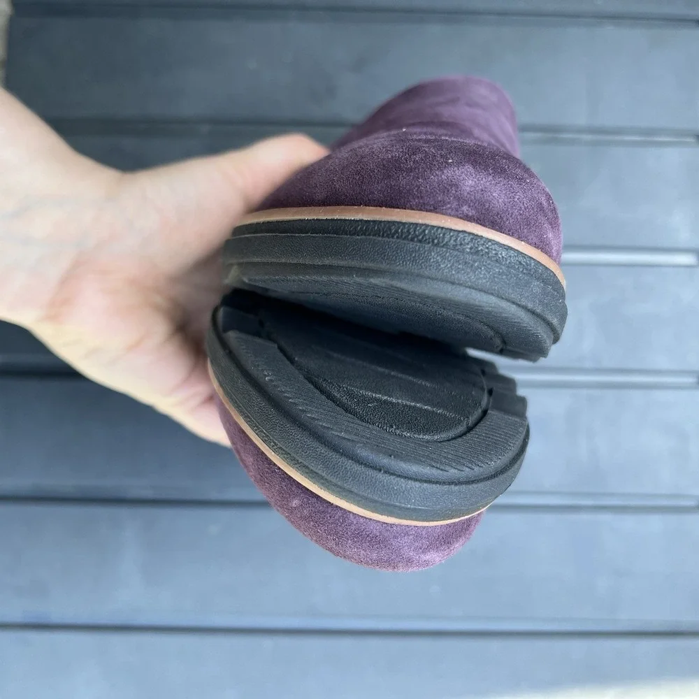 Clarks Collection Sharon Dolly Loafer Purple Suede Women's Size 7.5M Slip On NEW - Picture 5 of 9
